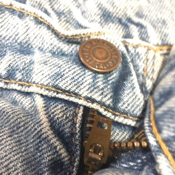 LEVI's Vintage Orange Tab 954 Denim Jeans Shorts - Picture 15 of 16